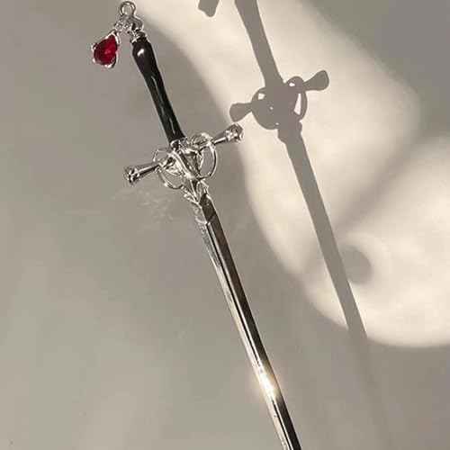 4Pcs Sword Hair Stick Retro Metal Hair Sticks Ancient Style Swords Hair Chopsticks for Women and Men, Chinese Hair Pins Hair Sticks Hair Daggers with Tassels for Hair Accessories