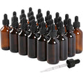 24 Pack 2oz Amber Glass Dropper Bottles with Measurement Scale