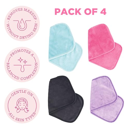 Erase Your Face Reusable Makeup Removing Wipes Cloths With Travel Case, 7 Count(Pack of 1)