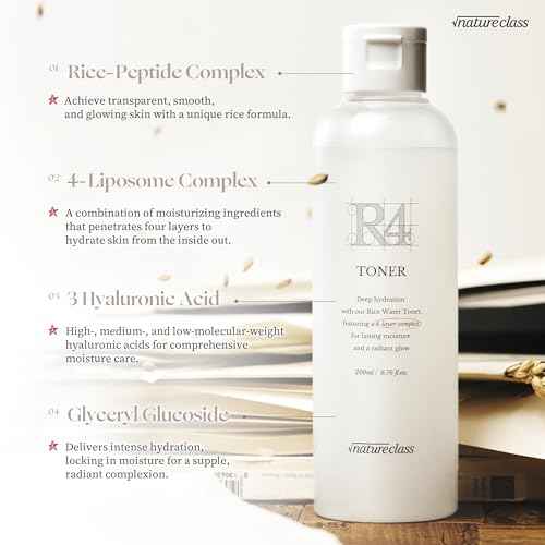 R4 Hydrating Rice Toner ? Glass Skin, Toner for Face, Deep Moisturizing, Rice Water, Hyaluronic Acid, Squalane, Korean Skin Care, Fragrance Free, Sensitive Skin, 6.76 fl oz