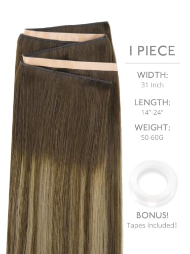Tape In Weft Hair Extensions 16" Remy Human Hair Balayage