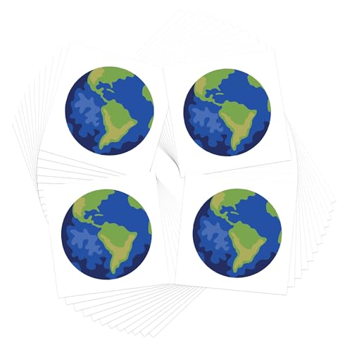 Earth Day Temporary Tattoos - 48 Pack, Skin Safe