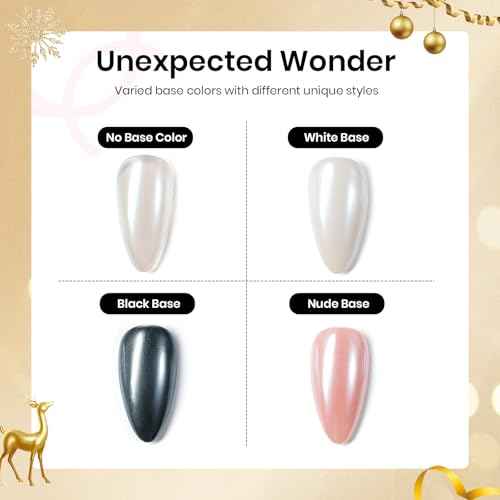 Beetles White Chrome Nail Powder for Gel Nails Pearl Cromer Nail Powder Mirror Effect Nails Gel Polish Glitter Manicure Holographic Pigment Nails Art Design Gifts for Women