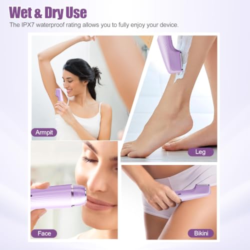 Women Electric Bikini Trimmer & Shaver 2-in-1 Waterproof Rechargeable