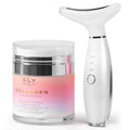 KLY Beauty 7-in-1 Beauty Facial Massager for Face and Neck ? Thermal & Vibrating Facial Tool for Wrinkle Reduction, Skin Firming, Skin Lifting and Skin toning| With Retinol Collagen Creme