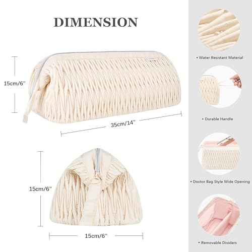 Dyson Airwrap Travel Case for Shark Hair Dryer Airstraight Flex Style Hair Attachment Tool Organizer Accessories Air Wrap Flat Curling Iron Carrying Case (Beige)