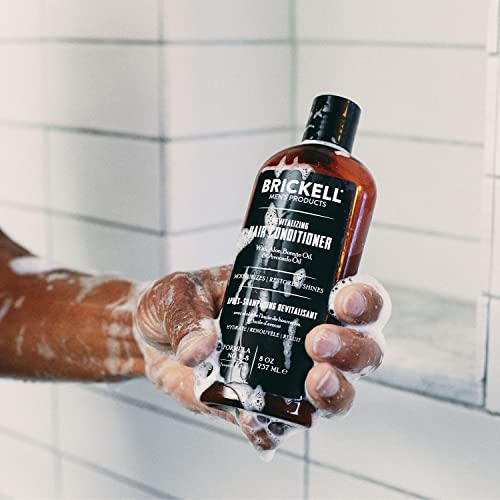 Brickell Men's Revitalizing Hair Conditioner for Men, Natural and Organic Nourishing Hair Conditioner, Restores Shine and Moisture, 8 Ounce, Scented, New Formula
