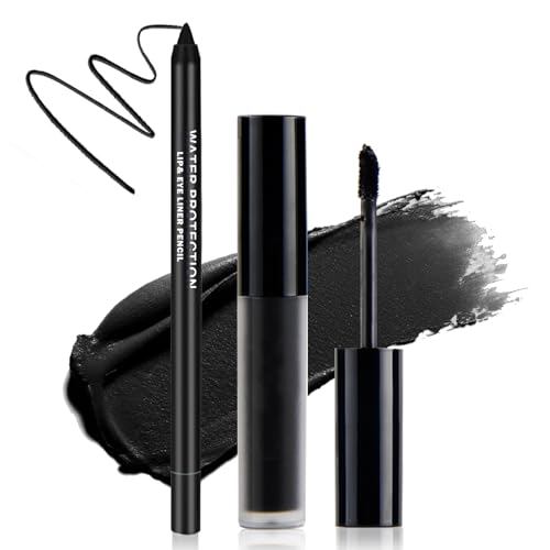 Black Liquid Lipstick & Liner Kit - Matte, Long-Lasting