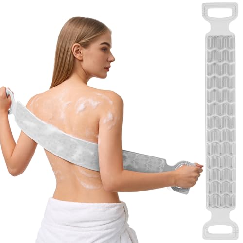 Silicone Back Scrubber with Handles - Exfoliating Bath Tool