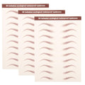 NOLITOY 3 Sheets 30 Pairs Eyebrow Sticker Waterproof, 3D Hair-Like Fake Eyebrows Transfers Stickers Peel Off Brows Grooming Shaping Makeup Sticker for Women Girls, Brown