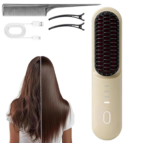 Go Brush Pro Cordless Straightening Brush for Short Hair