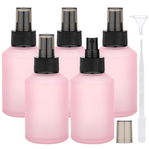 Segbeauty 4.2oz Frosted Glass Perfume Spray Bottles (5-Pack)