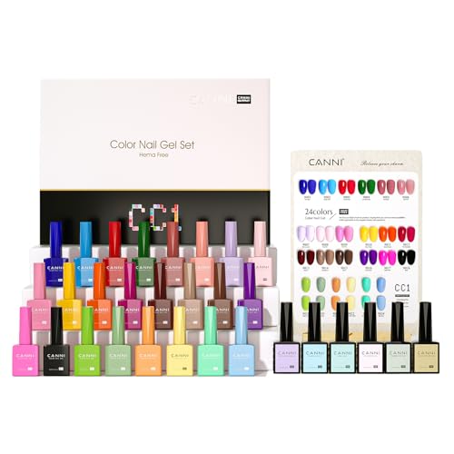 CANNI 30Pcs Hema-Free Gel Nail Polish Set - 9ml LED Soak Off Kit