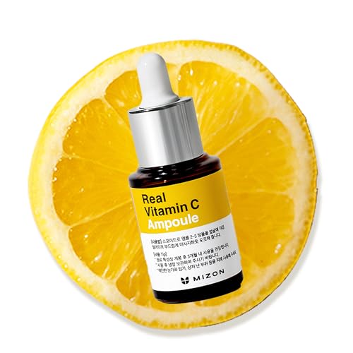MIZON Real Vitamin C Ampoule, Pure Vitamin C, No Water Added,10 Ingredients, Nutrition, Face Moisturizer (0.51 fl. Oz)