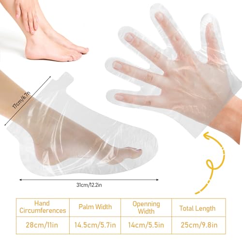 Disposable Paraffin Wax Liners for Hands and Feet - 200 Pack Spa Bags