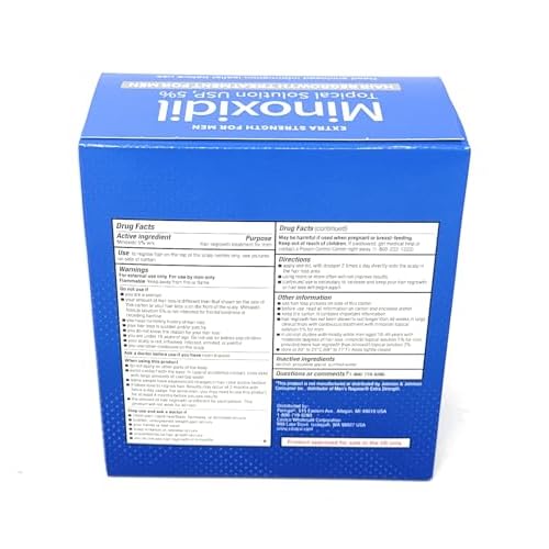Minoxidil for Men 5% Extra Strength Hair Regrowth for Men fLsbok, 6 Month Supply by Kirkland Signature, 6 Pack (2 oz Bottle)