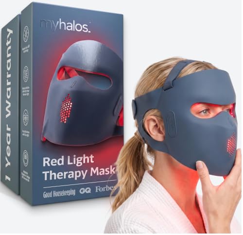 Myhalos Red Light Therapy Mask for Face - 4 Wavelengths, Collagen Boost & Skin Rejuvenation