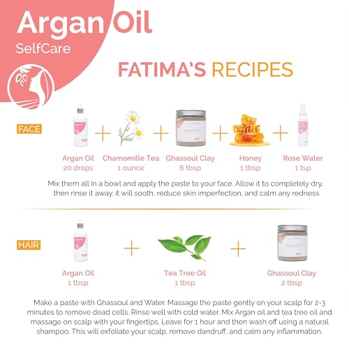 Fatima's Garden Rose Petal Argan Oil - Organic Anti-Aging Moisturizer, 150ml