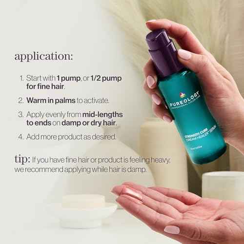 Pureology Strength Cure Dream Healer Hair Serum - Lightweight Leave-In Treatment, Split End Hair Repair, Smoothing & Strengthening Heat Protectant, Vegan