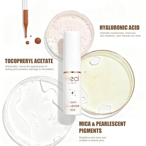 HECI BEAUTY Tinted Foundation Stick Medium 03 Hydrating Balm to Cream Makeup