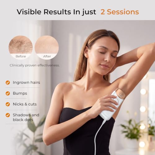 Ubroo Laser Hair Removal Device for Women - Gold - Visible Results in 2 Sessions