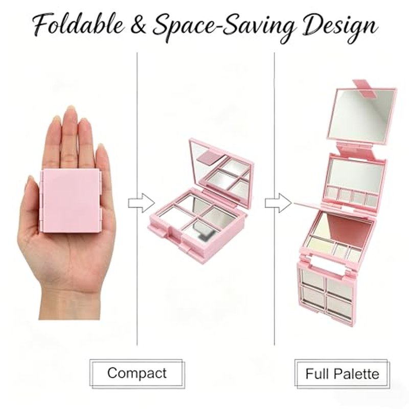 Empty Magnetic Makeup Palette Pink - 13 Pans & Tools