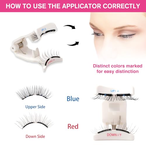 VEYESBEAUTY Magnetic Eyelashes with Applicator Reusable Magnetic Lashes Natural Look No Glue Needed False Eyelashes, Moonlit Lashes Kit Easy to Wear and Remove