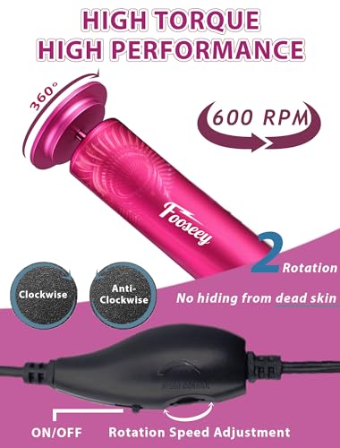 Electric Foot File Callus Remover with 60 Sandpaper Discs
