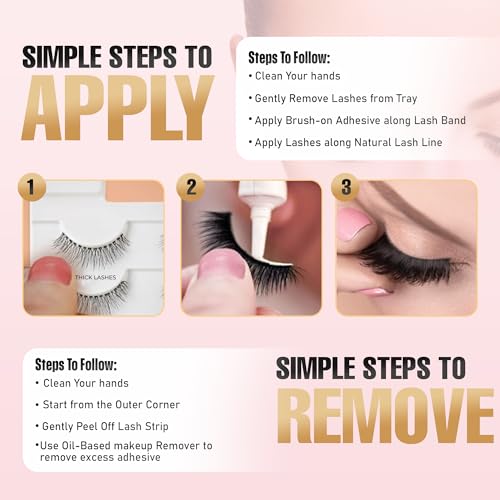 Juicy Couture 3D Faux Mink False Eyelashes - 14 Pairs with Applicator & Eyelash Glue, Wispy Natural Look, New Silky, Dramatic, Charming, Sassy & Extra Styles, Easy to Apply, Cruelty-Free & Reusable