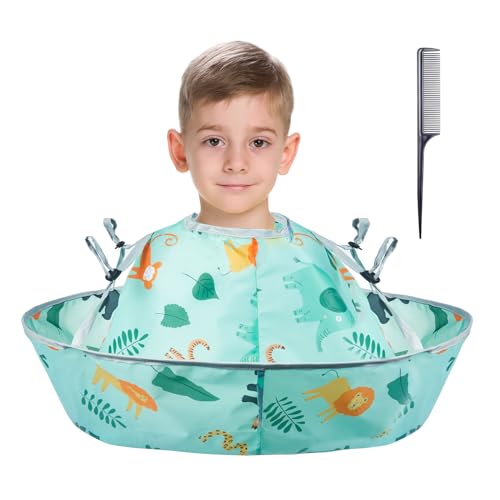Lictin Kids Haircut Cape with Hair Catcher & Comb