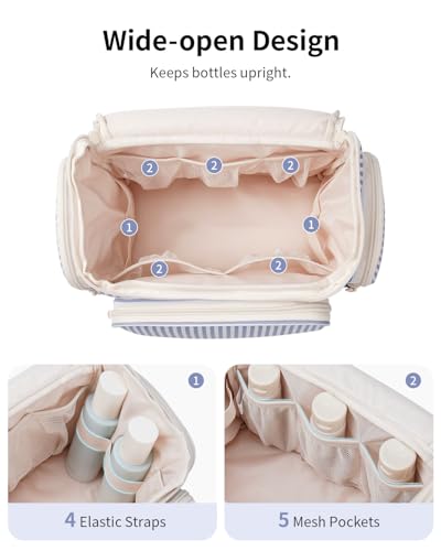 Narwey Hanging Travel Toiletry Bag for Women - Large Makeup Organizer