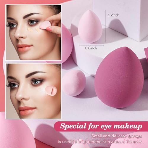 14-Piece Makeup Sponge Set with Mini & Powder Puffs for Flawless Face Application