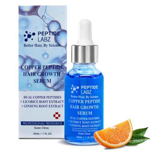 Copper Peptide Hair Serum ? Natural Citrus Scent - Dual Copper Peptides - Licorice Root Extract 1fl oz