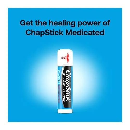 ChapStick Classic Medicated Lip Balm & Skin Protectant (3 Pack)