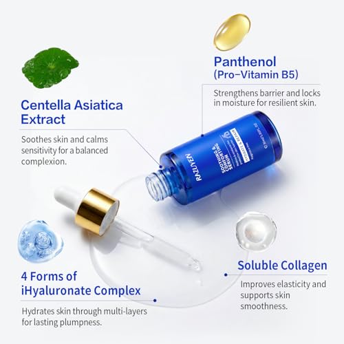 Soothing Collagen Serum for Face, Repair And Moisturize Skin, Anti Aging Face Serum for Women With Panthenol, Gentiana Scabra Root Extract, 1.01 FL OZ