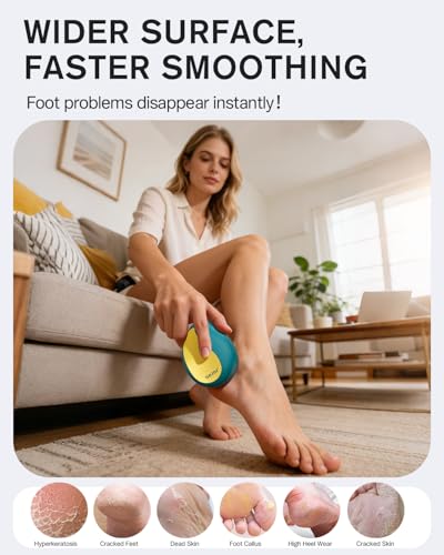 BEZOX Nano Glass Foot File & Callus Remover - Pedicure Heel Scrubber with Cover