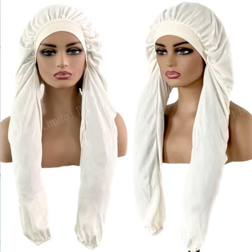 2-in-1 Long Braids Bonnet with UV Protection for Women