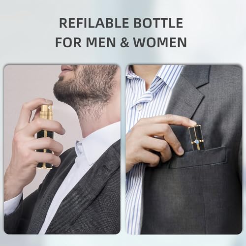 CF01WHG Leather Perfume Bottle 10ml ? Bottom-Fill Refillable Dispenser, Leak-Proof & Portable for Men & Women, Ideal for Travel, Gifting & Daily Use (CF01WHG)