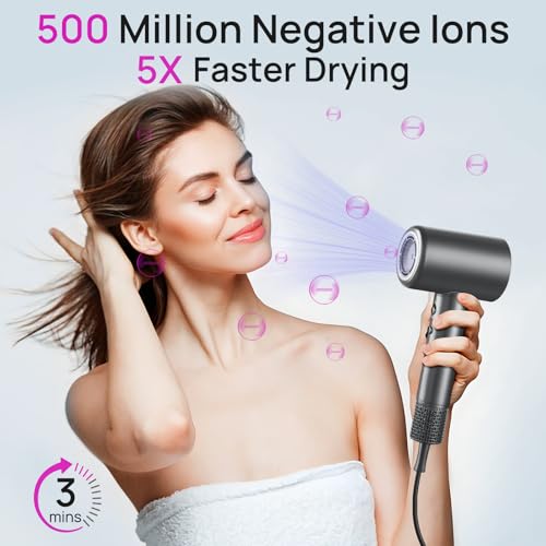 CONFU Hair Dryer 110000 RPM Fast Drying Ionic Blow Dryer