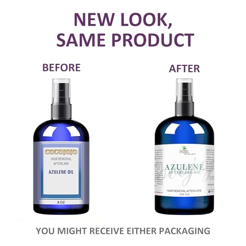 cocojojo Azulene Oil After Waxing Sugaring Soothing Hair Retardant 8 Oz Decreasing Hair Thickness After Hair Removal Natural Delaying Hair Regrowth