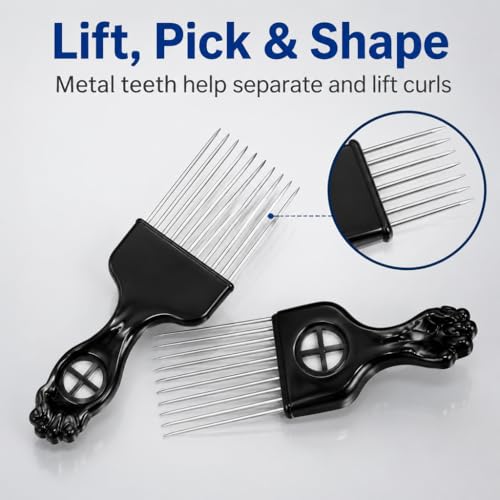 Afro Curl Styling Kit, 6-Piece for Natural Hair