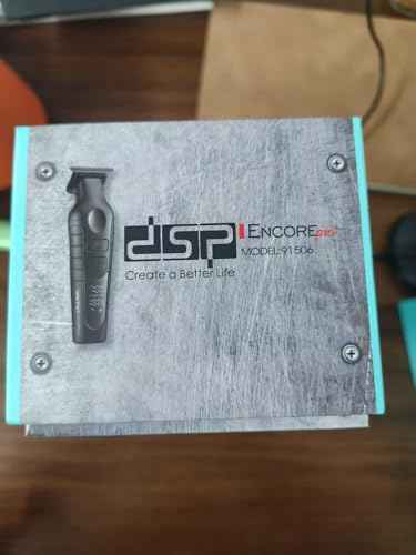 DSP Hair Trimmer for Men, Beard Trimmer, Cordless USB Rechargeable Barber Trimmer DLC, Speeds Adjustable, Travel Lock, Low Noise with Charging Base