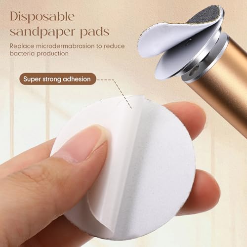 Gisafai 1000 Pcs Replaceable Sandpaper Refill Discs Bulk 80 Grit Replacement Sandpaper Pad Discs for Electric Foot File Callus Remover Black Tool Foot File Disks for Cracked Heels Dead Skin