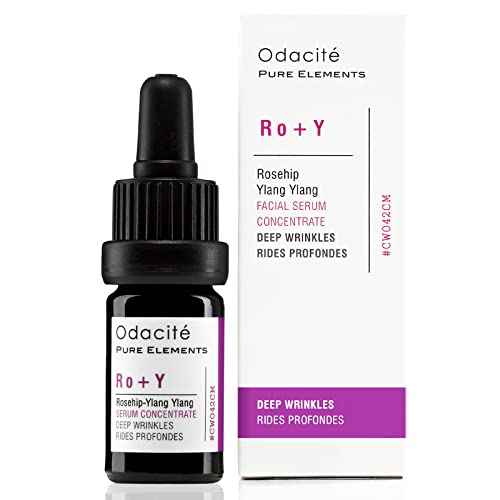Odacit? Anti Aging Serum Concentrate with Rosehip + Ylang-Ylang - Lightweight Facial Serum For Mature Skin, Fine Lines, Nourishes for Look of Plump, Youthful Skin - 0.17 Fl. Oz