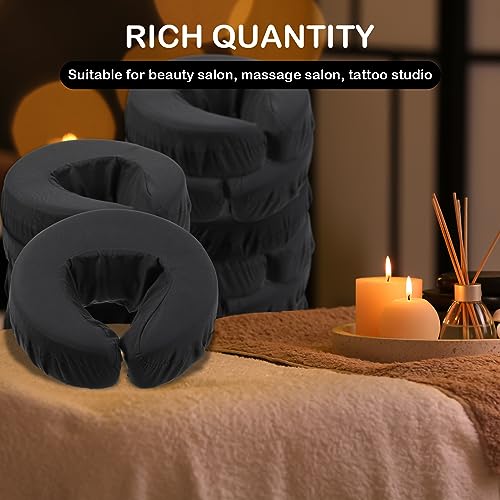 Macarrie 24-Pack Reusable Microfiber Massage Table Face Cradle Covers
