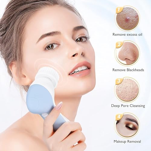 COSLUS 2-in-1 Electric Facial Cleansing Brush | Rotating Exfoliator