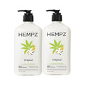 Hempz Original, Natural Hemp Seed Oil Body Moisturizer with Shea Butter & Ginseng, Pure Herbal Skin Lotion for Dryness, Nourishing Vegan Cream, Floral and Banana, 17 Fl Oz, 2 Pack