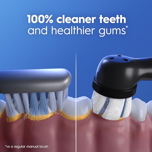 Oral-B iO Series 3 Deep Clean Electric Toothbrush Black, 3 Modes, 2 Replacement Heads, Travel Case