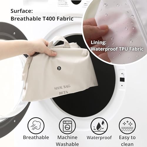 Waterproof Shoe Storage Bags with Zipper, 2 Pack Travel Organizer
