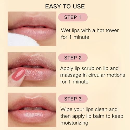 Turmeric Lemon Lip Scrub & Balm Set with Brush - Natural Exfoliator